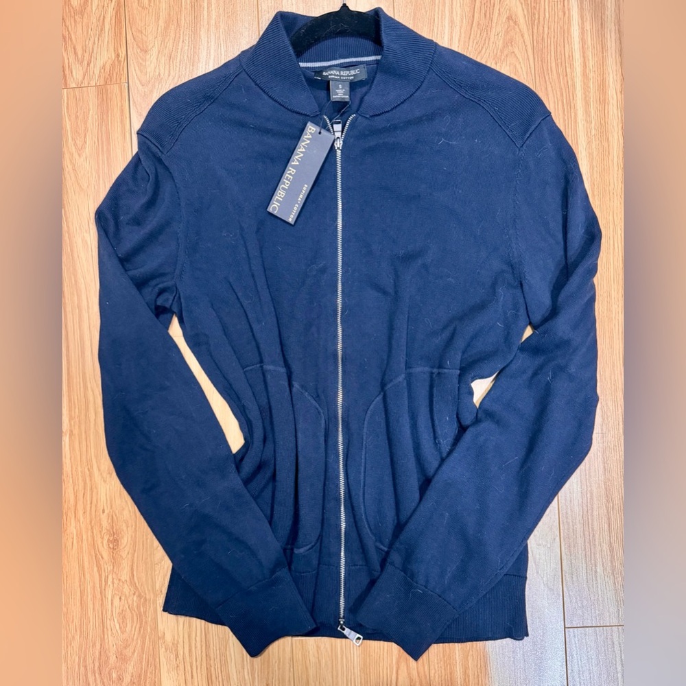 Banana Republic Midnight Blue Zip Cardigan
